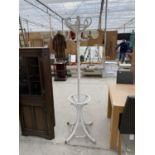 A WHITE BENTWOOD COAT STAND