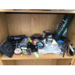 VARIOUS ITEMS TO INCLUDE DARTS, FISHING LINE AND BOXES, KATAPULTS, SCISSORS ETC