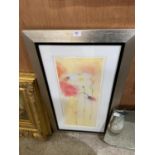 A MODERN FRAMED FLORAL PRINT