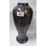 A LARGE ANITA HARRIS SWIRLS PATTERN VASE, HEIGHT 32 CM