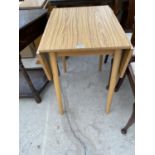 A RETRO DROP LEAF FORMICA KITCHEN TABLE