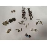 A SELECTION OF TEN PAIRS OF EARRINGS