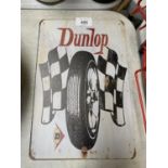 A VINTAGE STYLE 'DUNLOP' METAL SIGN