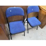 TWO FOLDING KITCHEN CHAIRS