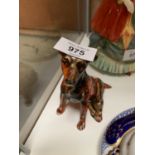 AN ANITA HARRIS HAND PAINTED MODEL OF A DOG, SIGNED TO BASE