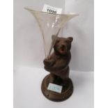 A BAVARIAN BLACK FOREST CARVED BEAR FIGURE / EPERGNE