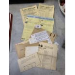 A COLLECTION OF ASSORTED PAPER WORK FROM THE 1960S