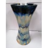 AN ANITA HARRIS BLUE ABSTRACT DESIGN STONEWARE VASE