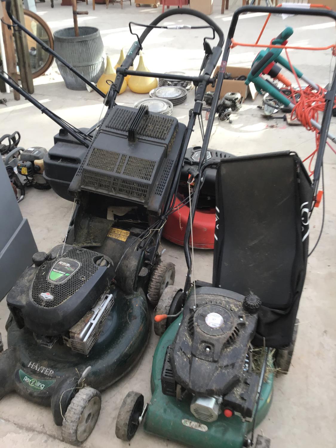 TWO LAWNMOWERS TO INCLUDE A HAYTER R53 RECYCLING