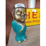 A BRASS BUDDAH FIGURE