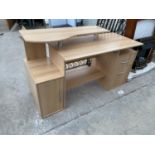 A MODERN BEECH EFFECT DESK