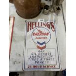 A VINTAGE STYLE METAL 'HELLINGS' SIGN