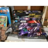 THREE BOXED ITEMS, 2 X STAR TREK AND STAR WARS