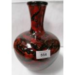 AN ANITA HARRIS FLAMBE TRIAL PATTERN VASE, HEIGHT 23 CM