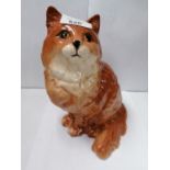 A BESWICK CERAMIC TABBY CAT MODEL, NO. 1867