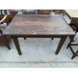 AN OAK FARMHOUSE KITCHEN TABLE