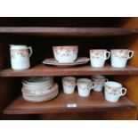 AN EDWARDIAN BONE CHINA PART TEA SERVICE