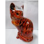 AN ANITA HARRIS CERAMIC CAT FIGURE, HEIGHT 20 CM