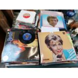 A COLLECTION OF ASSORTED LP RECORDS, SHIRLEY BASSEY, JOHNNY MATHIS, MARIO LANZA, BARRY MANILOW AND