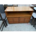 A NATHAN TEAK TEAK CABINET WITH TWO LOWER DOORS