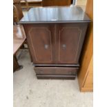 AN INLAID MAHOGANY CABINET