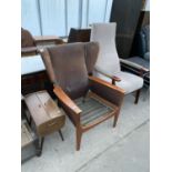 TWO PARKER KNOLL ARMCHAIRS - MODELS PK 988-1023 AND PK 1071-74