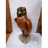 A LARGE CAPODIMONTE ITALIAN CERAMIC GOLDEN EAGLE MODEL, A/F TO BASE