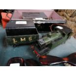 A VINTAGE BING/BASSETT LOWKE TINPLATE LOCOMOTIVE AND TENDER MODEL