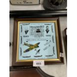 A 'BATTLE OF BRITAIN 50TH ANNIVERSARY' WOODEN FRAMED PLAQUE