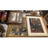 THREE VARIOUS FRAMED PRINTS