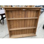 A PINE PLATE RACK