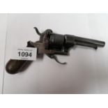 A SIX SHOT PIN FIRE REVOLVER 8.5 CM BARREL