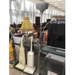 A MODERN CHROME STANDARD LAMP IN WORKING ORDER