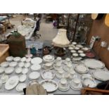 A HUGE COLLECTION OF PART DINNER SERVICES TO INCLUDE WEDGWOOD AND ROYAL DOULTON DESIGNS