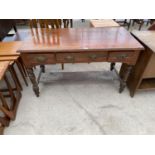 A MAHOGANY DRESSER BASE WITH FOUR DRAWERS