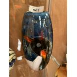 A HAND PAINTED ANITA HARRIS PENGUIN DESIGN VASE