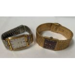TWO GOLD PLATED WRIST WATCHES