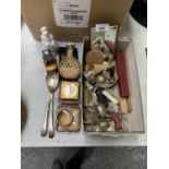 MIXED ITEMS TO INCLUDE EPNS FLATWARE, COLLECTABLES ETC