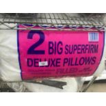 A PAIR OF DREAMWISE BIG SUPERFIRM DELUXE QUILTED PILLOWS 19 INCH X 29 INCH