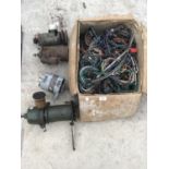 VARIOUS CAR PARTS TO INCLUDE MOTORS AND WIRING - BELIEVED MOSTLY BMC PARTS