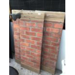 THREE HEAVY BRICK EFFECT PANELS ONE 990 X 1165 AND TWO 450 X 1165