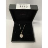 A BOXED LADIES NECKLACE WITH HEART SHAPED PENDANT