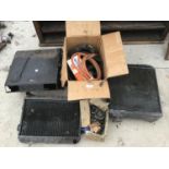 VARIOUS CAR PARTS TO INCLUDE RADIATORS, PIPES, EXPANSION BOLTS ETC