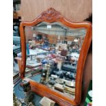 A MAHOGANY FRAMED WALL MIRROR