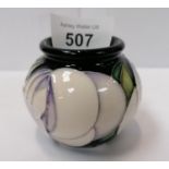 A MOORCROFT MINIATURE 2'' WHITE ROSE VASE