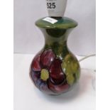 A MOORCROFT POTTERY ANEMONE PATTERN LAMP BASE