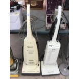 TWO PANASONIC UPRIGHT VACUUM CLEANERS IN WORKING ORDER