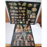 A COLLECTION OF ASSORTED VINTAGE CUT OUT FIGURES, FLORALS, FIGURES ETC