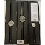 THREE BOXED GENTS MODERN WRIST WATCHES