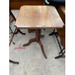 A MAHOGANY OCCASIONAL TABLE ON TRIPOD SUPPORT